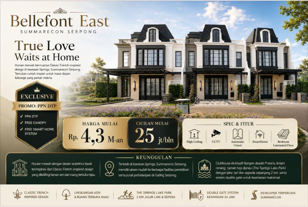 Bellefont East Summarecon Serpong